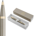 Parker im-balpen | finishing touch-collectie | zandsteenafwerking | medium | blauw | geschenkverpakking