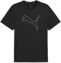 Puma m tad essential heather cat tee (cf large cat) heren sportshirt - black heather