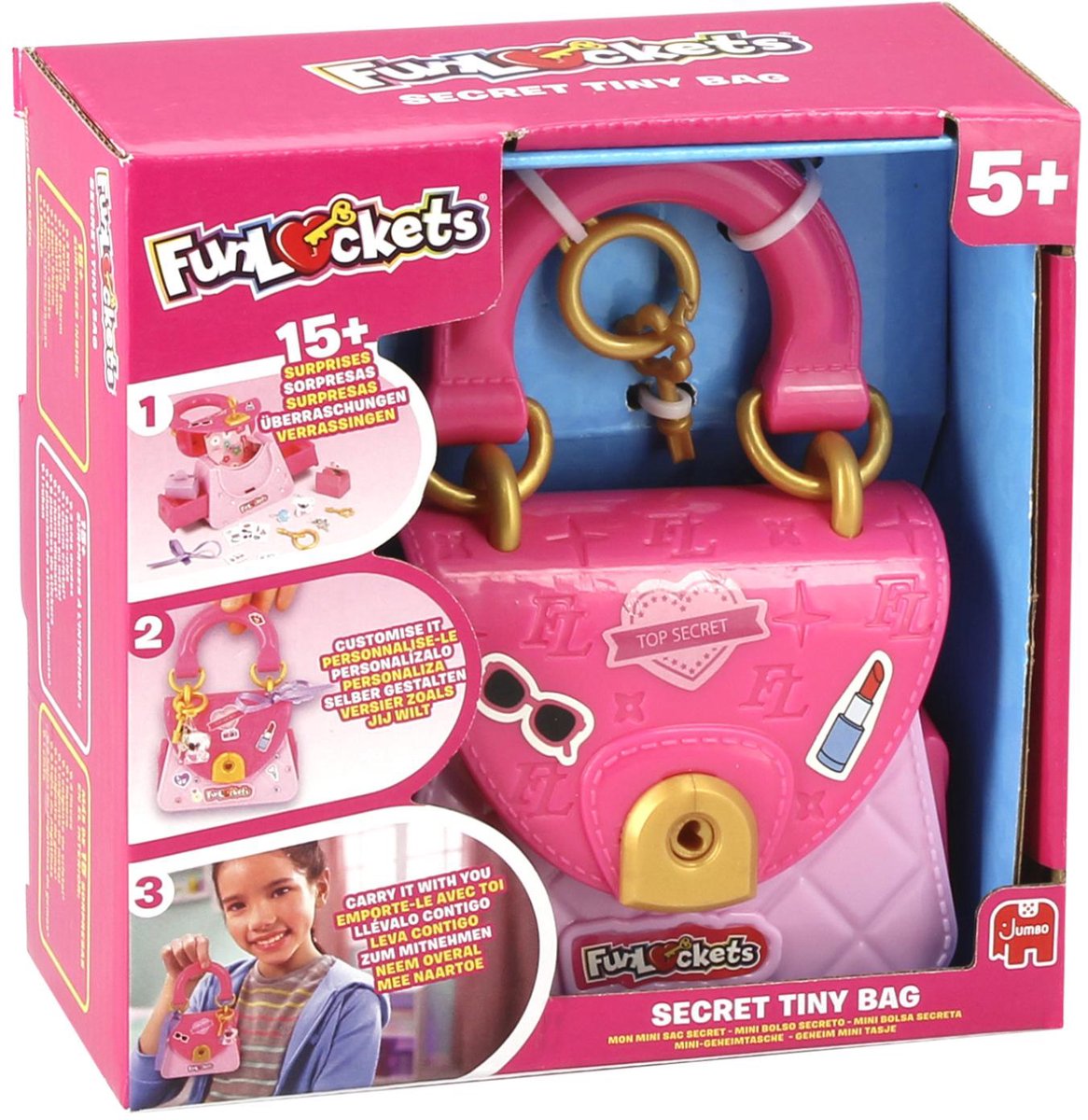 Jumbo funlockets mini schoudertas met geheime verrassingen