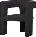 Woood tiwa fauteuil - bouclé - donkergrijs - 70x64x64