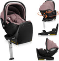 Lionelo moxie i-size set – autostoeltje met draaibare isofix-basis – autostoel rwf vanaf geboorte – bamboe stof – 360° rotatie – magnetische gordelhaakjes – dri-seat – hoofdsteun met memory foam – 4,3 kg – ademend wasbaar