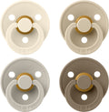 Bibs – fopspenen - colour – 4 pack – rond - ivory sand vanilla dark oak – maat 1