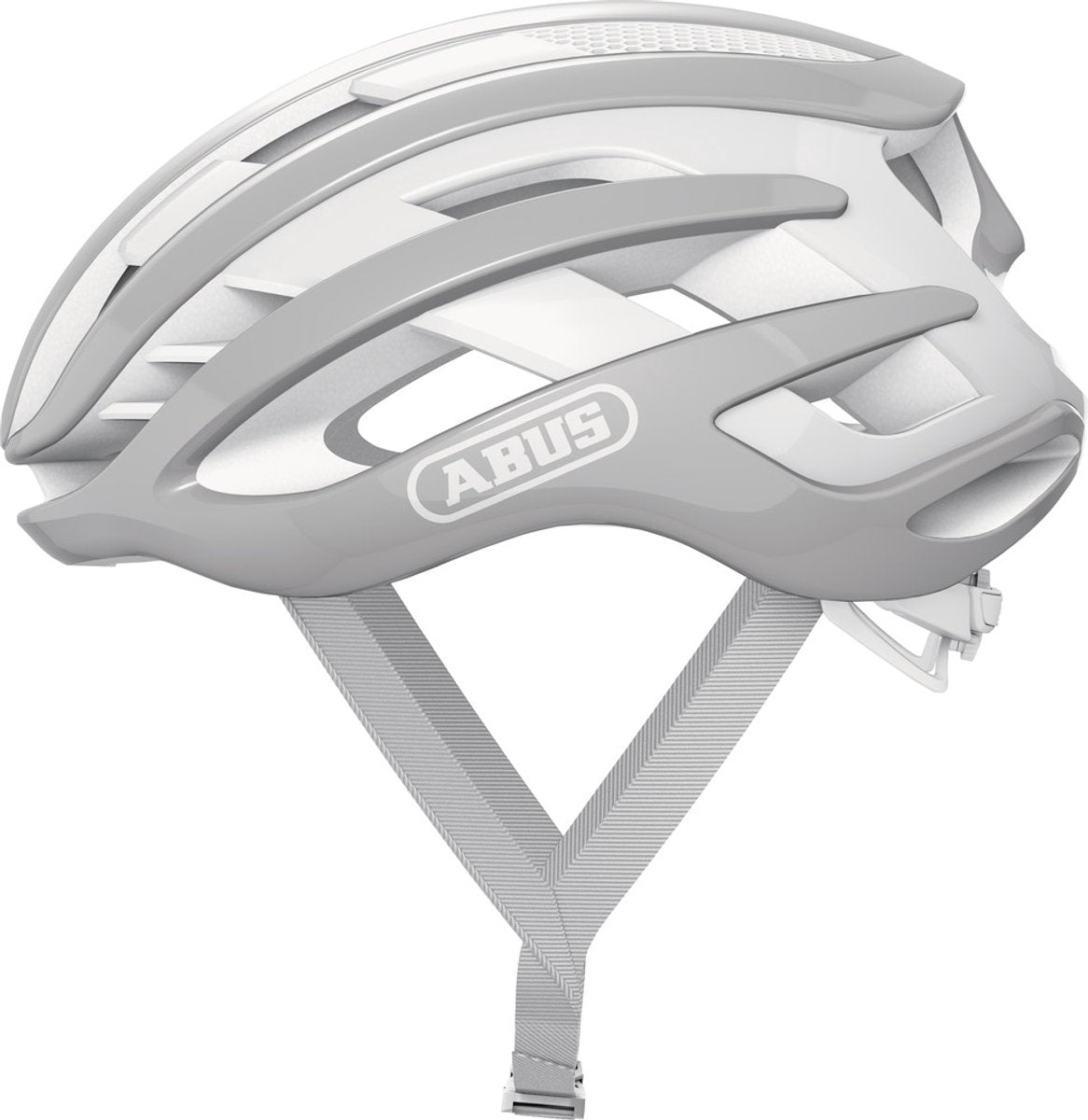 Abus Airbreaker Helm, reingrau, Größe M (52-58 cm)