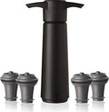 Vacuvin vacu vin wine saver zwart | vacuüm wijnpomp | 4 vacuum wine stoppers