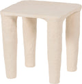 Woood vion lage bijzettafel - papier mache - off white - 40x40x40