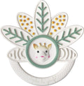 Sophie de giraf blad bijtring - 5-senses collectie - 100% natuurlijk rubber - bijtspeelgoed baby - vanaf 0 maanden - 10x10x1 cm - ok-biobased - in witte geschenkdoos