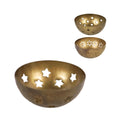 Theelichthouder-amberhouder goud 7,5cm