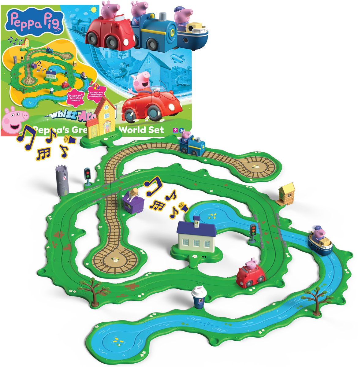 Spectron Peppa Pig saust herum - Peppas große große Welt Set