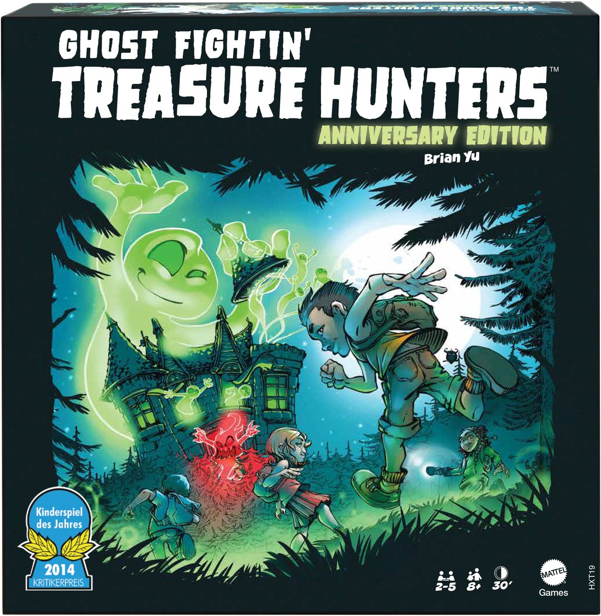 Mattel games games ghost fightin' treasure hunters anniversary edition, bordspel, strategie, 8 jaar, 30 min, familiespel