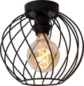 Lucide danza - plafonnière (plafondlamp) - ø 25 cm - 1xe27 - zwart