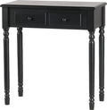Woood romy hal kaptafel - hout - zwart - 78x75x38