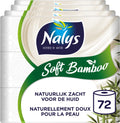Nalys soft bamboo toiletpapier - 72 rollen - wit (3- laags) - voordeelverpakking - papieren verpakking