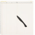 Vaessen creative rilbord - score easy - 30,5 x 30,5 cm - met vouwbeen en liniaal - in cm - offwhite