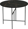 Woood vida bijzettafel - porselein metaal - zwart - 48x60x60