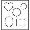 Snijmal, vorm met ronde randen, afm 14x15,25 cm, dikte 15 mm, 1 stuk