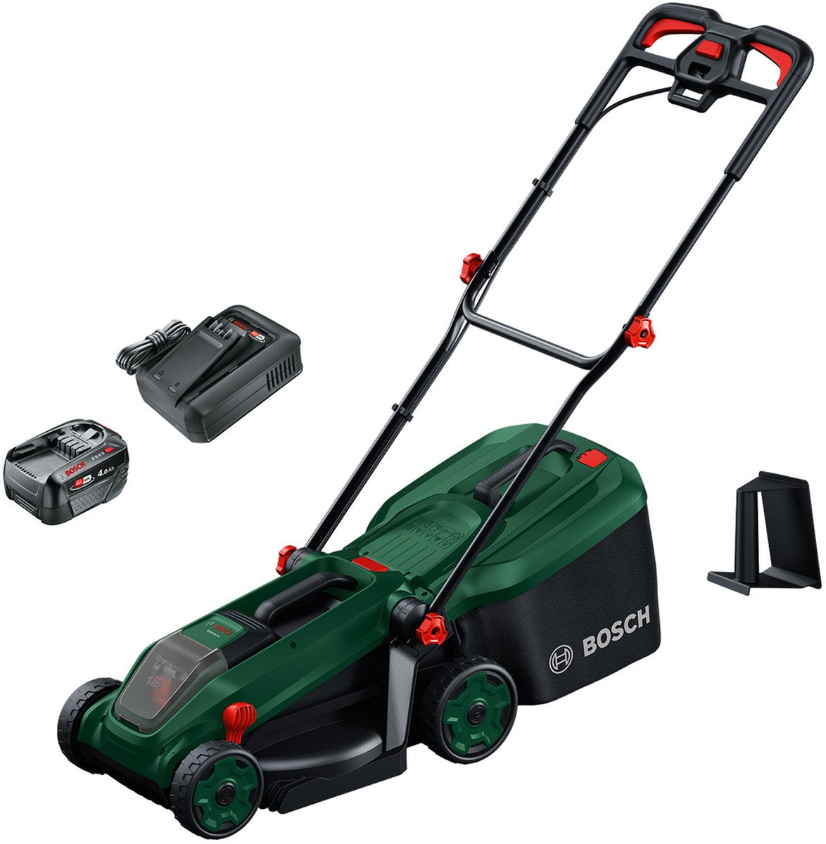 Bosch groen bosch rotak 18v-34 - inclusief 1 18v 4.0 ah accu en al18v-44 lader - mulchplug