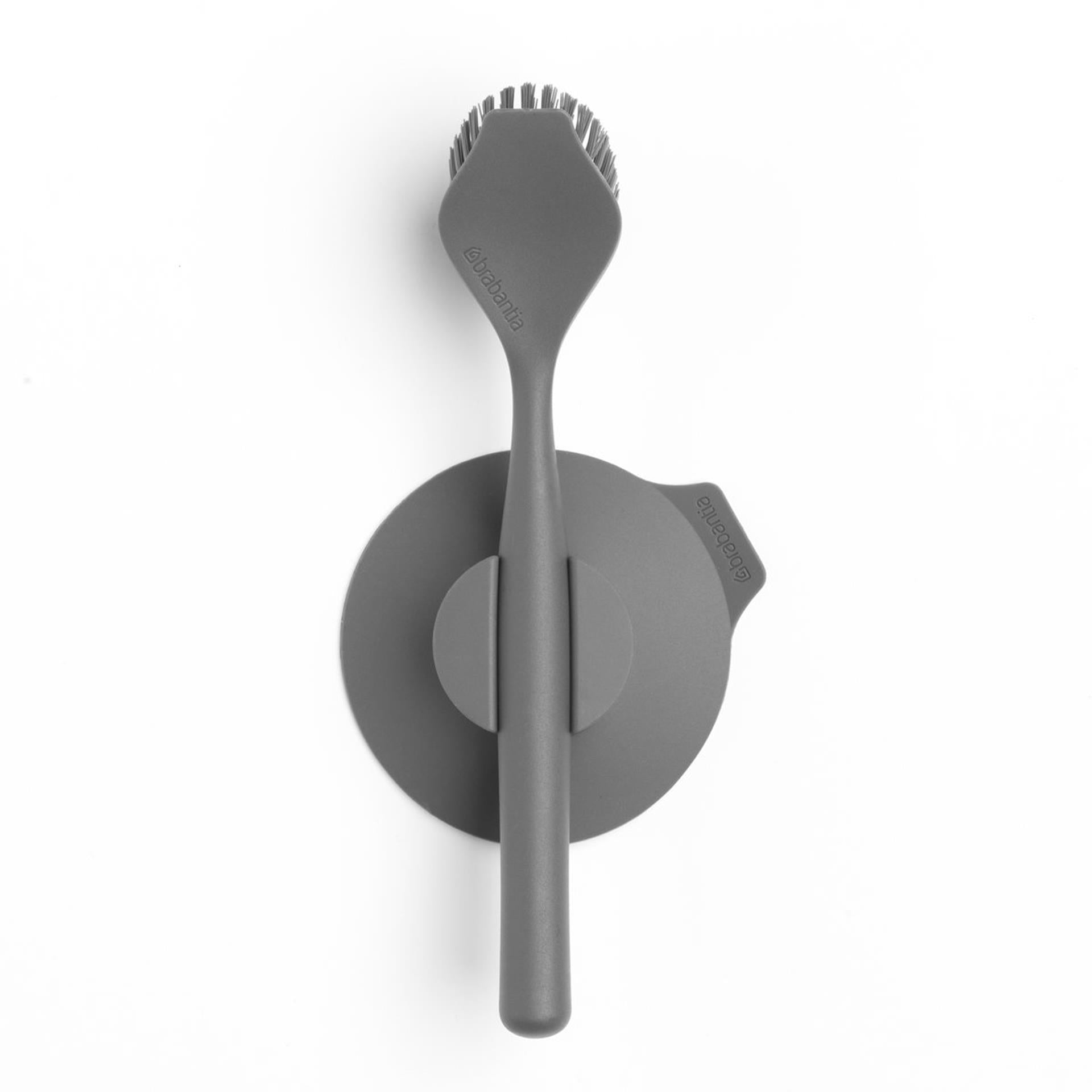 Brabantia afwasborstel met houder grijs
