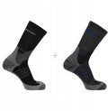 Salomon - x ultra access crew socks | 2-pack | sokken | maat m 39-41 - antraciet zwart 39-41