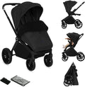 Lionelo mika plus kinderwagen - all-terrain wielen - lichtgewicht - verstelbare zitting - xxl kap met upf 50+ - compact opvouwbaar - inclusief accessoires
