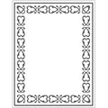 Embossing folder , lijst, afm 11x14 cm, dikte 2 mm, 1 stuk