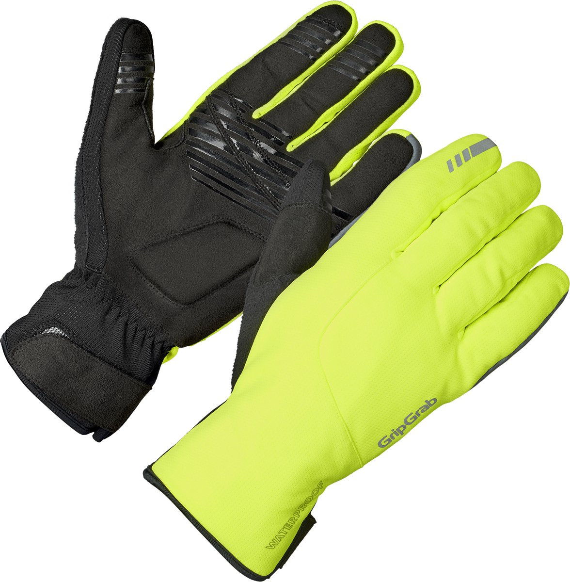 Gripgrab - polaris 2 waterproof winter fietshandschoenen primaloft - geel hi-vis - unisex m
