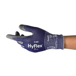Werkhandschoenen ansell hyflex 11561r100-1p maat 10 donkerblauw 12 paar