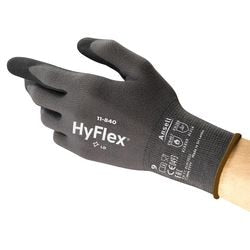 Pic werkhandschoenen ansell hyflex 11840r100-1p maat 10 zwart 12 paar