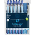 Schneider schrijfwaren schneider balpen - slider basic - xb - blauw - 6 stuks + 1x slider rave gratis - s-151277