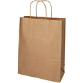 Draagtas papstar met gedraaid handvat 280x220x100mm kraftpapier bruin
