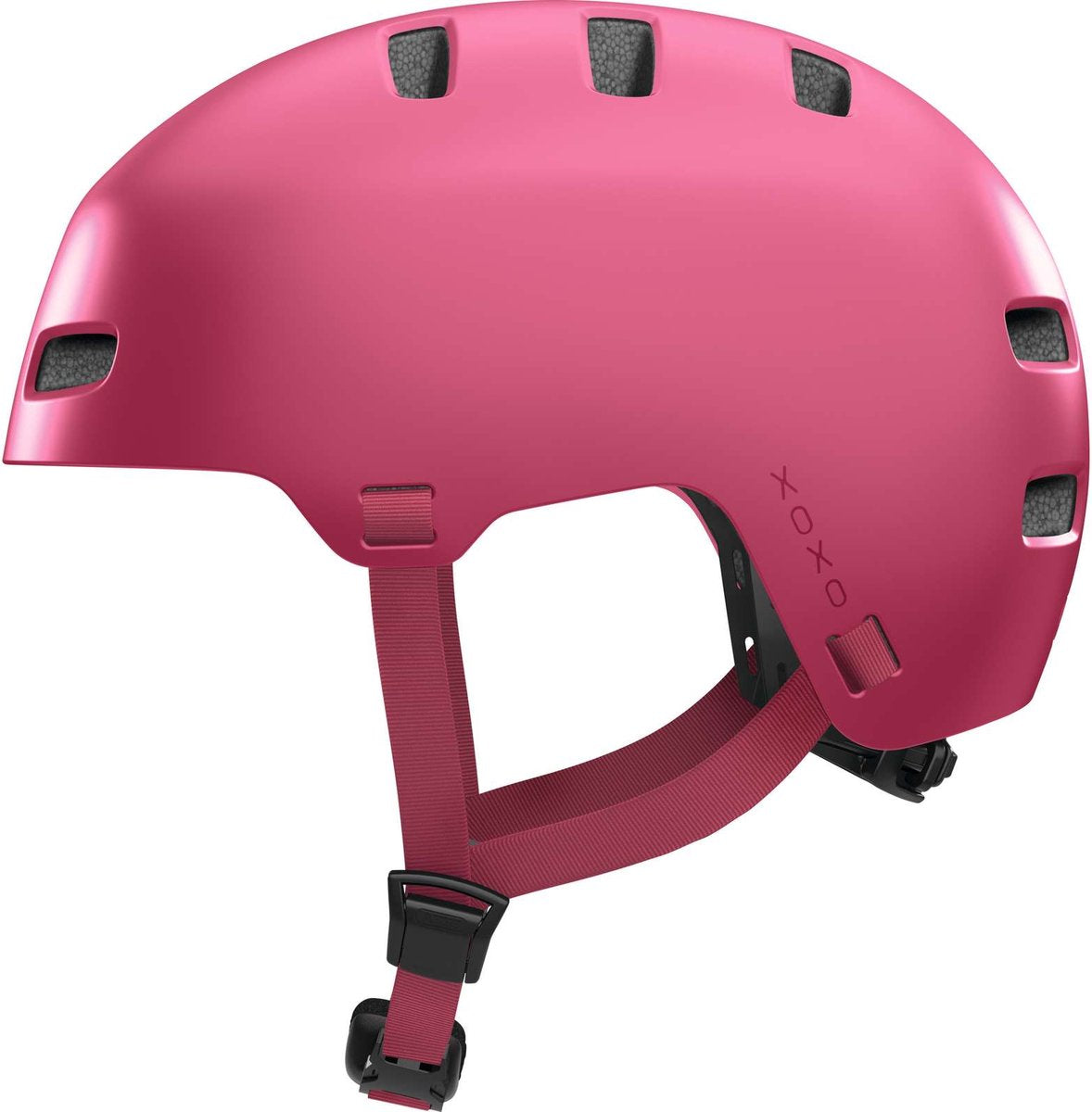 Abus fietshelm xoxo mono red m - 54-58 cm - rood - geschikt voor gebruik op elektrische fietsen - stadsfietsen - 400 g