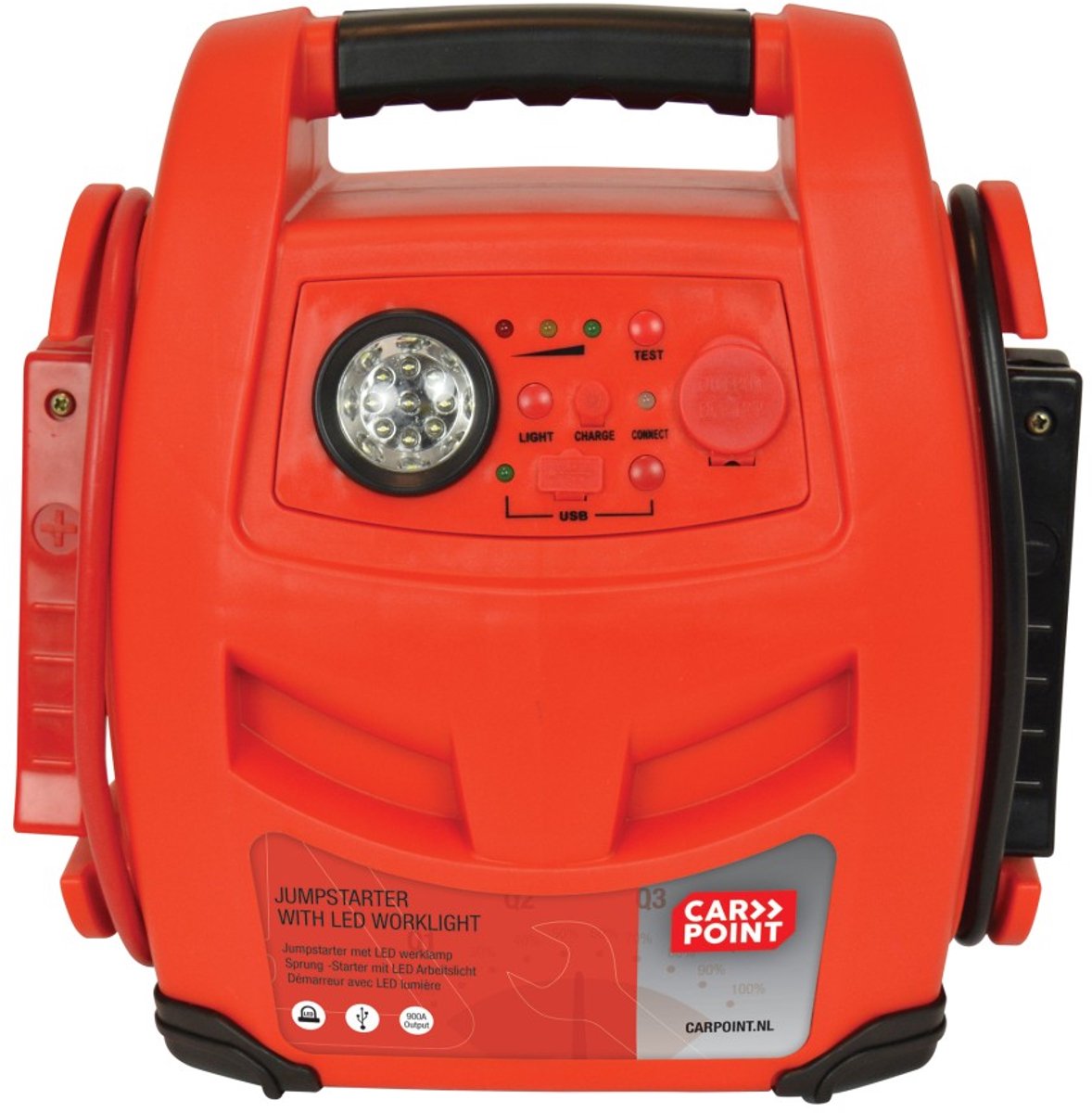jumpstarter 900A met led-lamp oranje