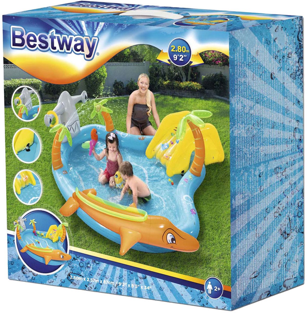Bestway speelzwembad zeedieren - 280x257x87cm