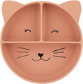 Trixie kinderbord met vakjes - mrs. cat - bord met zuignap - voor baby's vanaf 4 maanden - van siliconen - geschikt voor de vaatwasser