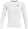 Under armour ua hg armour comp ls-wht heren sportshirt - wit - zwart