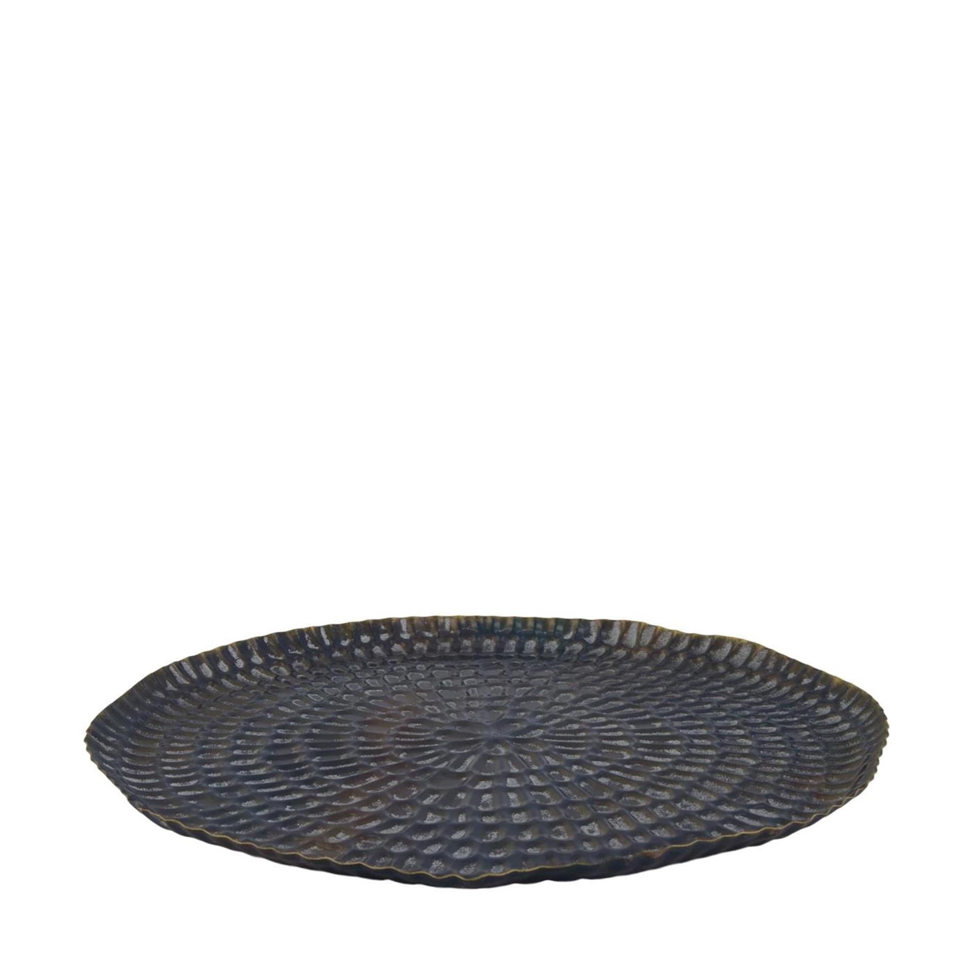 Dijk natural collections dienblad metaal zwart goud ø38cm