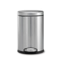 Simplehuman prullenbak rond 4,5 l - zilver - rvs