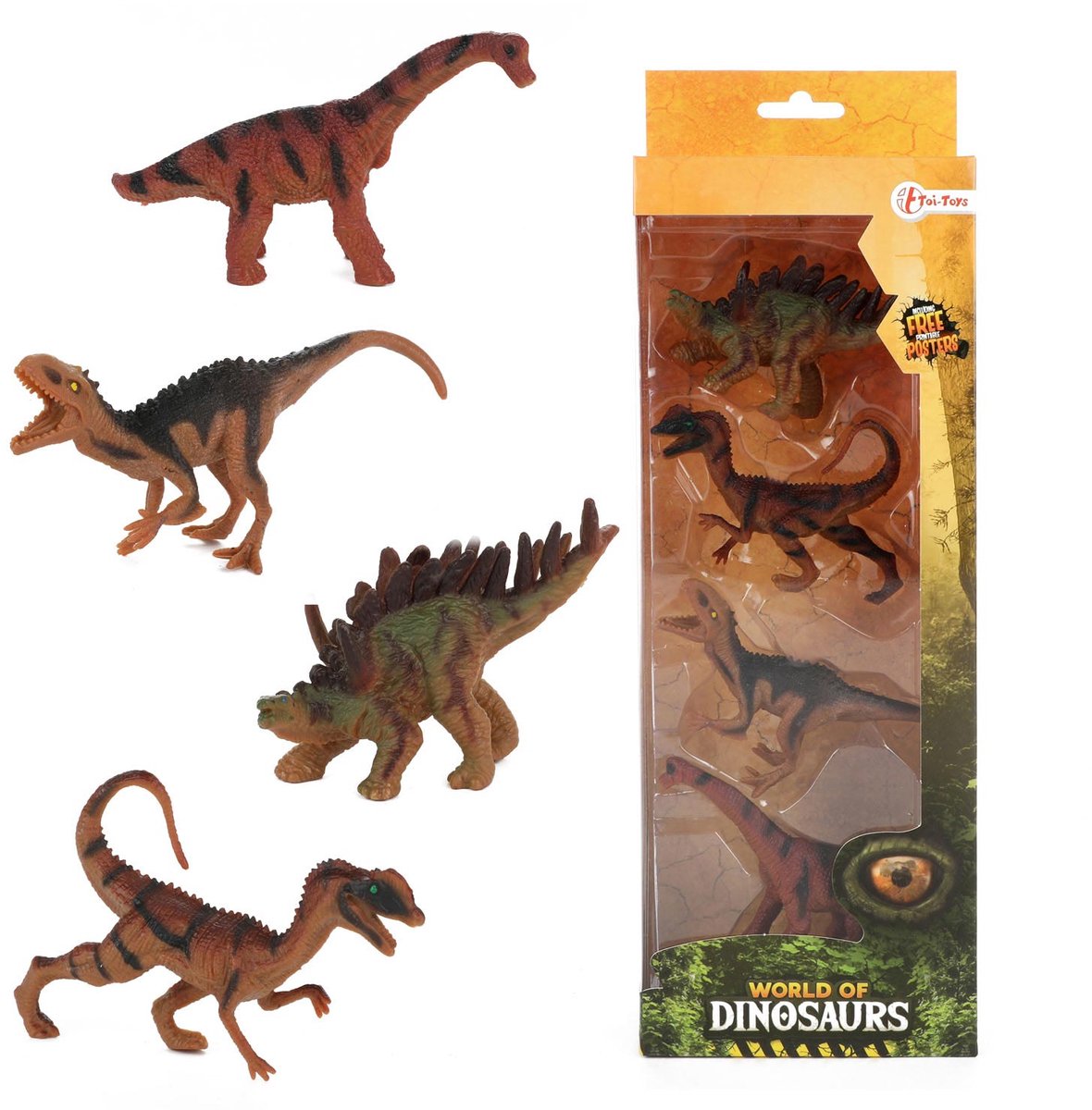 Welt der Dinosaurier, 4 Stück.