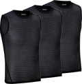 Gripgrab - ultralight 3pack mesh mouwloos base layer zomer fiets ondershirt polygiene zweethemd - zwart - heren - maat m