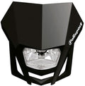 Polisport plaque phare avec optique phare avant lmx noire pour moto enduro cross
