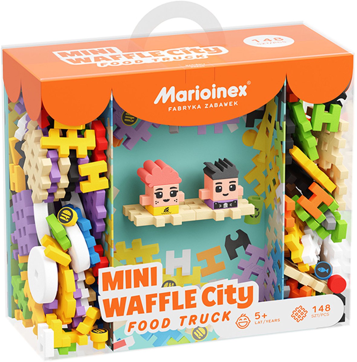 Marioinex mini wafel blokken food truck 148 stuks - - vanaf 3 jaar