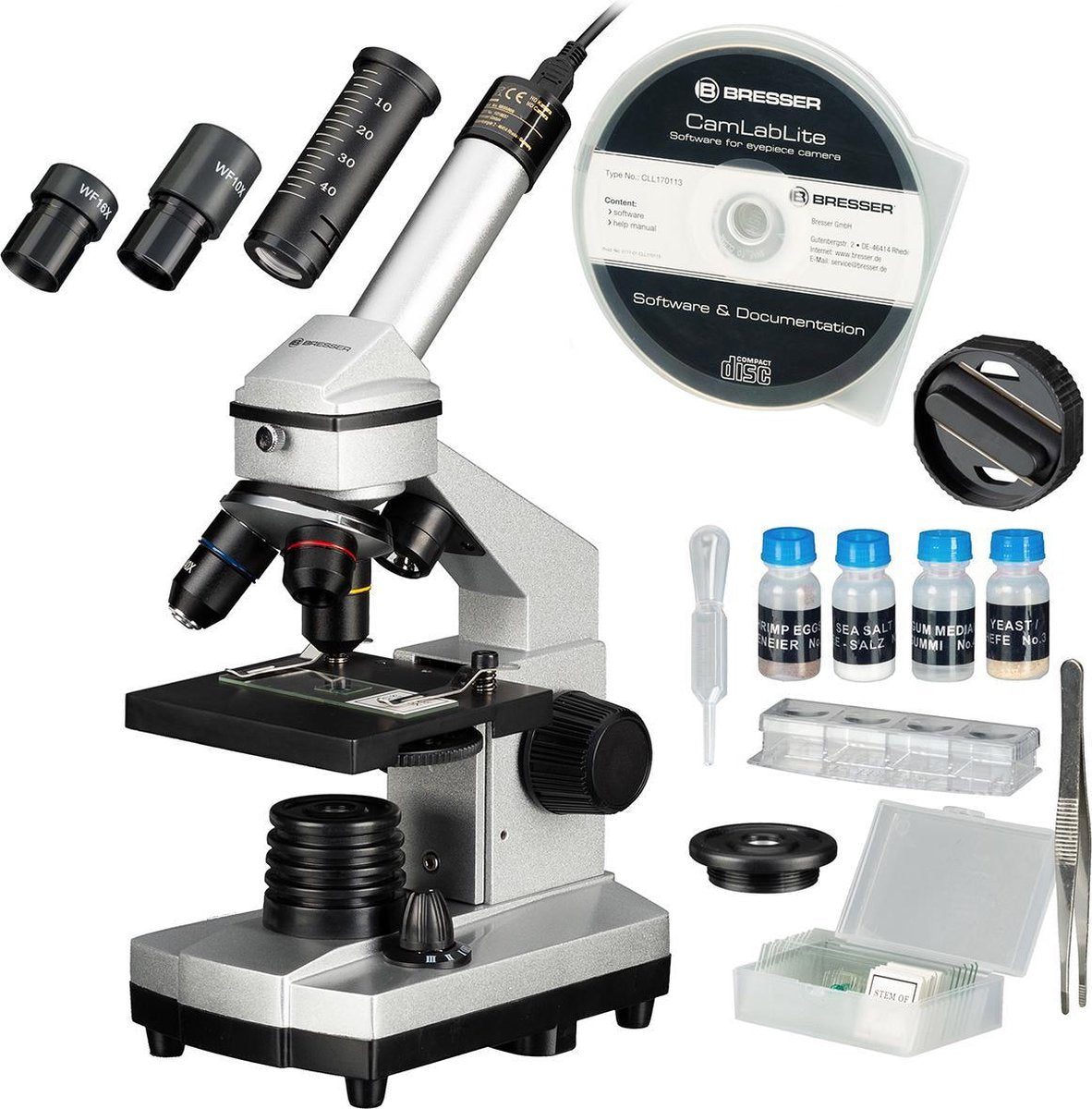 Bresser junior microscoop - 40x-1024x - met koffer en accessoires
