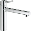 Grohe concetto keukenkraan - medium uitloop - met uittrekbare handdouche - 1 straalstand - chroom