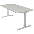 Bureau kerkmann 11020611 in hoogte verstelbaar lichtgrijs, zilver