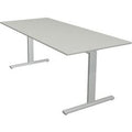 Bureau kerkmann 11020711 in hoogte verstelbaar lichtgrijs, zilver