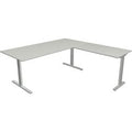 Bureau kerkmann 11023111 form 2 lichtgrijs, zilver