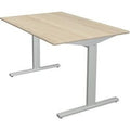 Bureau kerkmann 11020450 in hoogte verstelbaar esdoorn, zilver