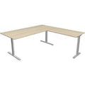 Bureau kerkmann 11023150 form 2 esdoorn, zilver