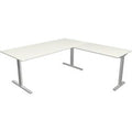 Bureau kerkmann 11023110 form 2 wit, zilver