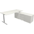 Bureau kerkmann 11026210 form 2 wit, zilver