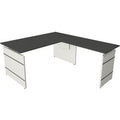 Zit-sta-bureau kerkmann 11465013 hoekbureau antraciet